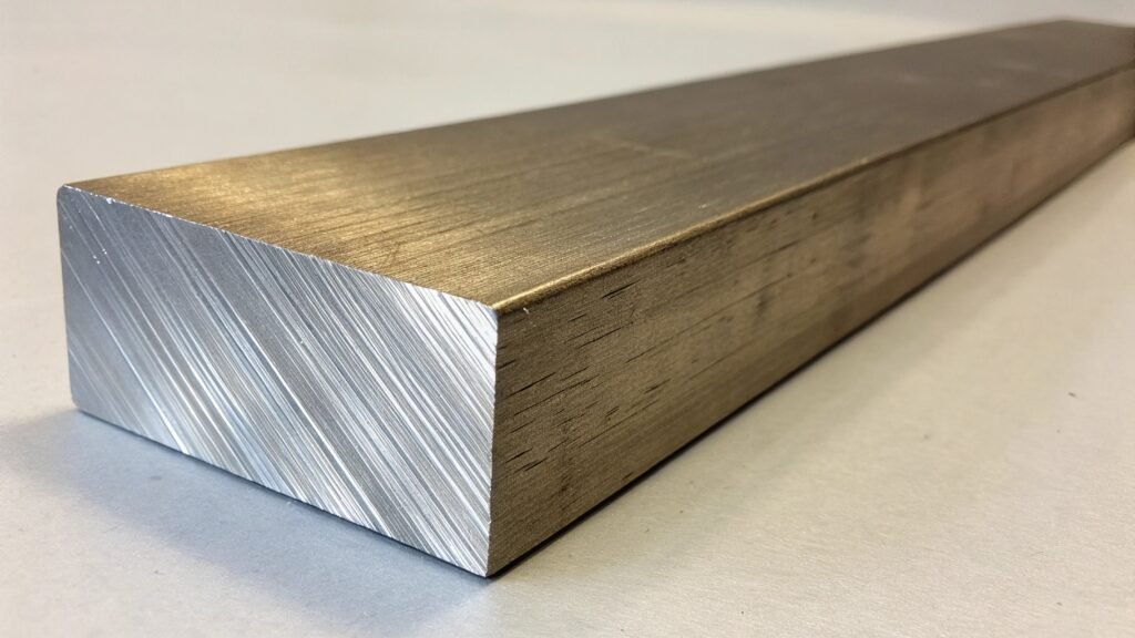 alt with keywords: chart comparing specific strength (strength/density) of various materials like aluminum, titanium, magnesium, steel, composites